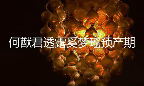 梦瑶露奚何猷是意否认外怀期 妻子君透预产孕