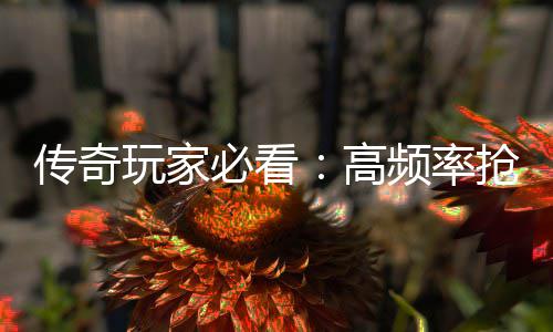 详解地图传奇必看战斗频率玩家抢怪高