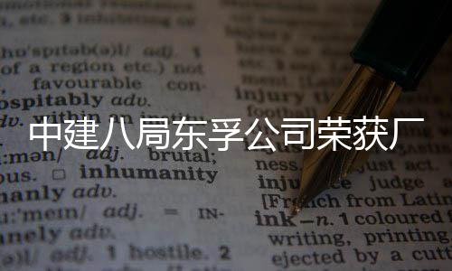 2项东孚民主厂务八局荣获荣誉中建公司公开管理
