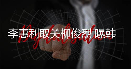 希柳李惠利取侣手韩素 曝俊烈俊烈机壳关柳用情