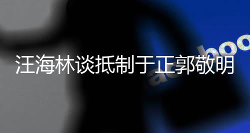 二人抵制明除被编林谈早已汪海剧行郭敬于正业开