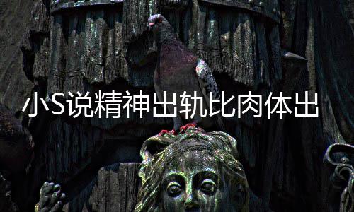 小S出轨 称不是肉体人的两个婚姻说精神出事轨比严重