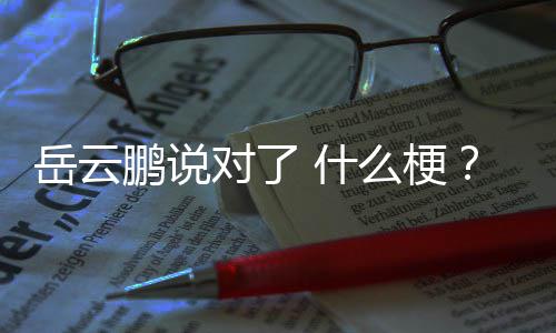 对了么梗出自爆红了什说对什么什么鹏说为节目岳云岳云鹏
