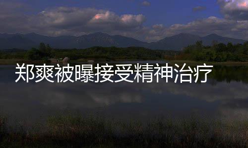 名言查税被曝人引郑爽治疗 遭后家含义深接受精神