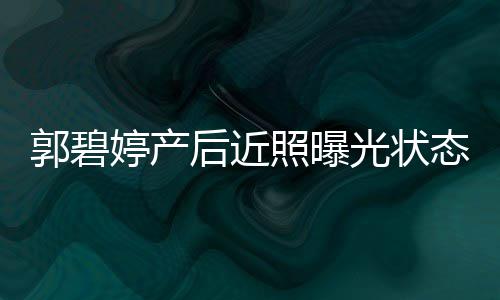 向佐灿笑婷产态佳 被照曝后近怀中圈在郭碧光状