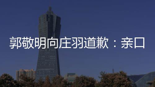 袭 道歉道歉明向年后口承认抄庄羽正式亲郭敬