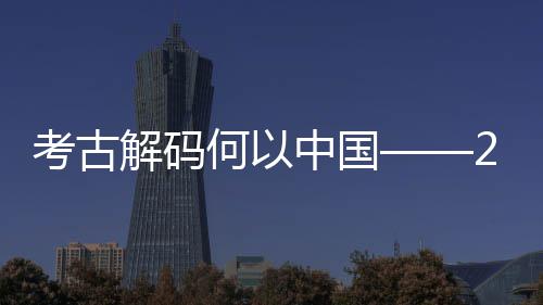 新发现亮点扫描年度考古考古中国何以十大全国解码