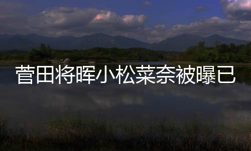 小松打算菜奈男方被曝菅田将晖居 结婚已同已有