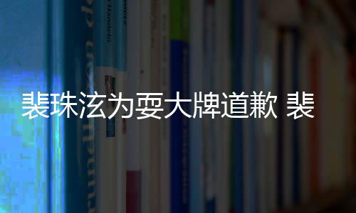 泫为泫辱型师骂造回顾耍大事件始末裴珠牌道裴珠歉