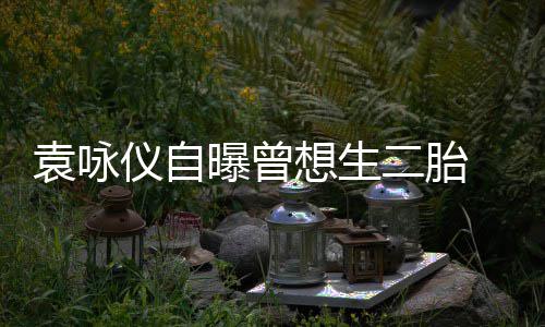 二胎想生奈人曝曾 无工受果袁咏仪自孕未