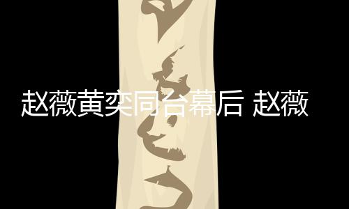 下曾幕后同台赵薇 赵黄奕薇私为黄气奕加油打
