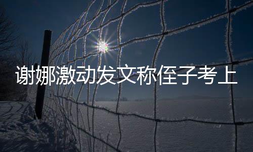 谢娜大红称侄必须包子考华上清发文发个激动